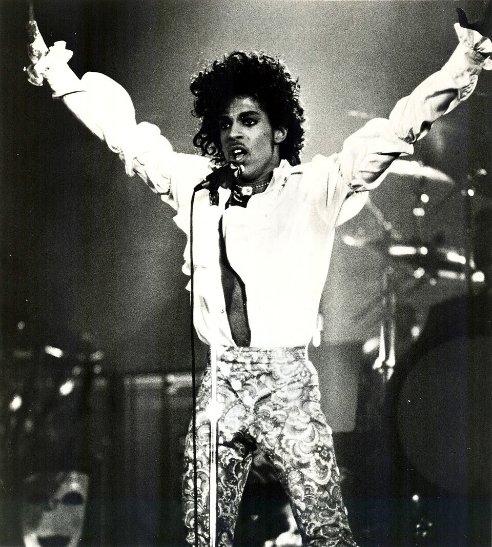 Prince med nastopom na turneji Purple Rain leta 1984, ki je potekala izključno v Združenih državah Amerike.